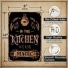 1 Pc Vintage Magic Metal Sign Rustic Wall Hanging Decor with Funny Quote Multipurpose Plaque for Home, Restaurant, Bar