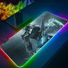 Коврик для мыши Metal Gear Solid Игровой RGB-коврик для мыши Подарки Клавиатура с подсветкой Девушка-геймер XXL Коврик для ноутбука Настольные коврики Deskpad