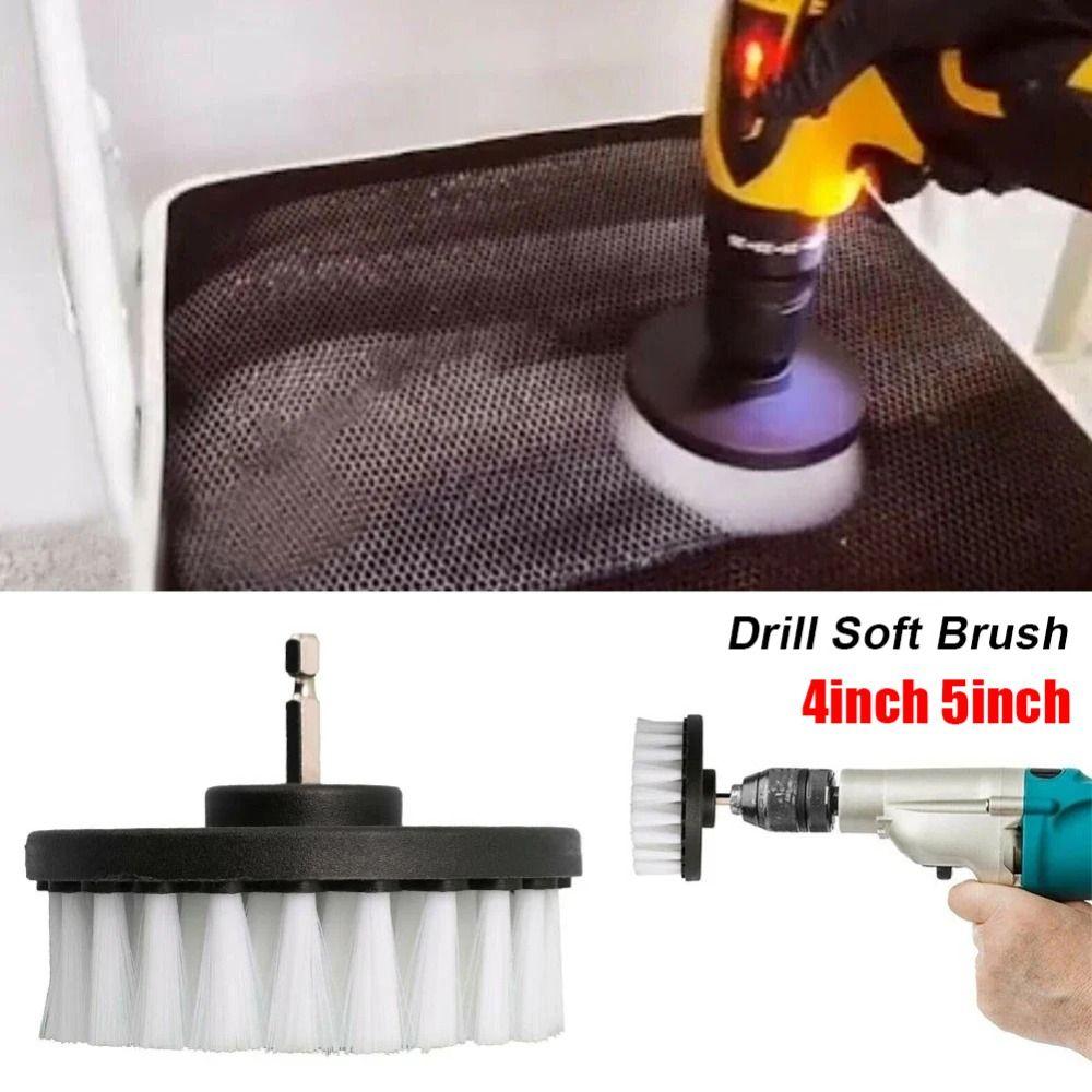 1Pcs Nylon Electric Drill Brush Cleaner Power Scrubber Brush  For Cleaning Carpet Leather Glass