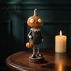 Creative Gift for Friends Halloween Pumpkin/Skeleton Figurine, Resin Desktop Ornament, Retro Cartoon Pumpkin Figurines Humanoid Statue Autumn Harvest