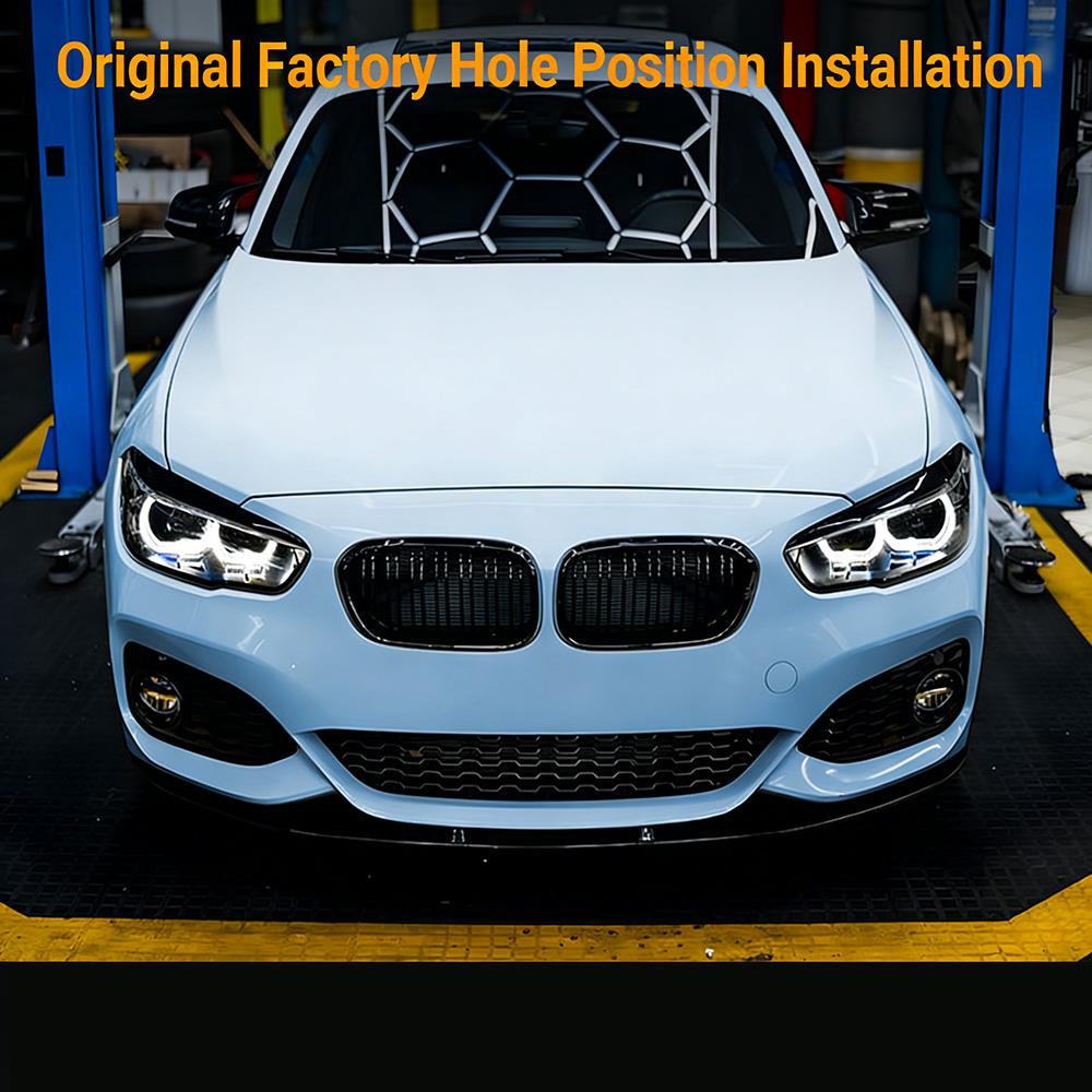 Передний Бампер Решетка Радиатора "Ноздри" Гоночные Решетки Для BMW 1 Серии F20 F21 2015-2019 Замена Одиночные Двойные Ламели Глянцевый Черный