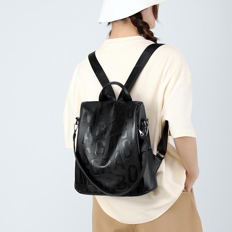 Рюкзак женский премиум модный узор с каменным узором и буквами дорожная женская сумка двойного назначения через плечо