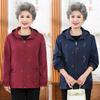 Autumn Women's Hooded Jacket Thin Trench Coat Jacket Old Lady On Clothes