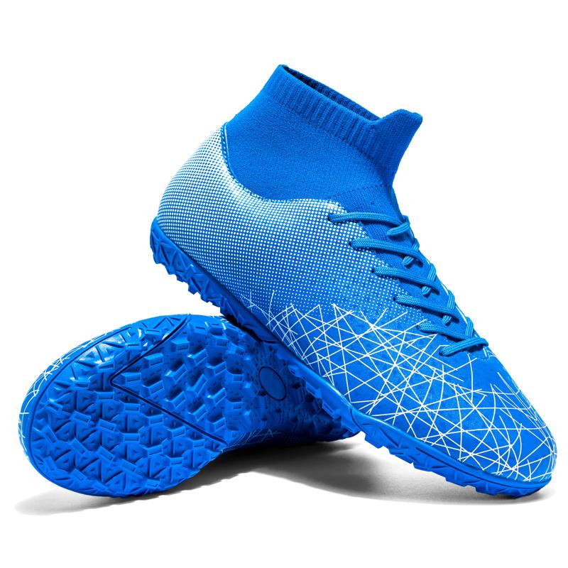 Футбольные бутсы 30-47 Футбольные бутсы УНИСЕКС Высокие резиновые галстуки Высокие эластичные носки Тренировочные искусственные луга Тренировочные футбольные бутсы для занятий спортом на открытом воздухе