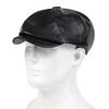 Spring Autumn Hats for Women Solid Plain Octagonal Newsboy Cap Men Ladies Casual Pu Leather Hat Winter Beret Women Painter Caps