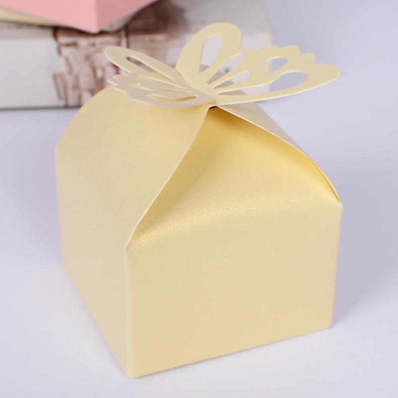 Детский душ, коробка конфет с бабочкой, вечерние украшения, упаковочная коробка, свадебные подарочные коробки, 10 шт., сделай сам, ручная работа