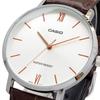 CASIO Quartz Watch Silver X Brown Leather Band Overseas Model [Casio] Men's MTP-VT01L-7B2 [Item]