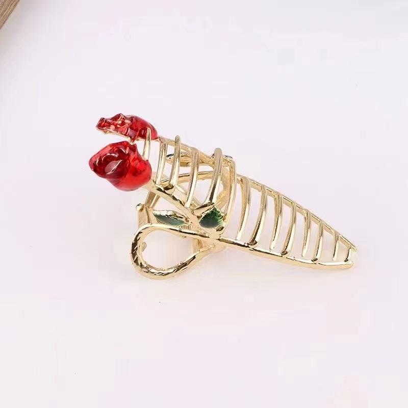 Новые женские металлические коготь для волос, элегантные заколки для волос с золотыми цветами, заколка-краб, повязка на голову, зажим для хвоста, головные уборы, аксессуары для волос, тиара