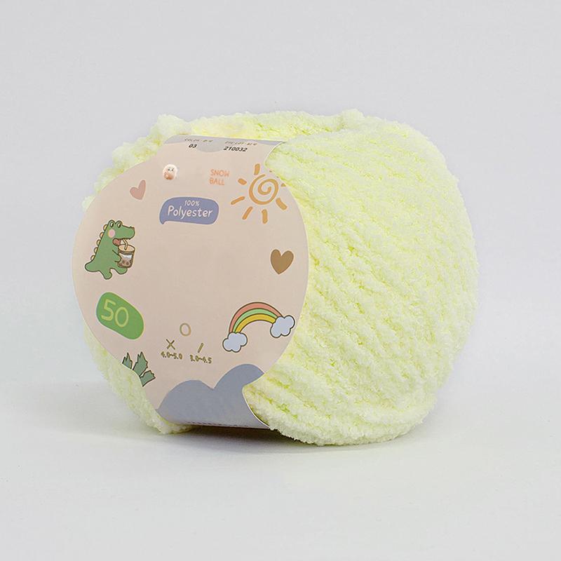 Soft Chenille Yarn Baby Knitting Wool Yarn Plush Thick Velvet Yarn for Hand Knitting Crochet DIY Sweater Scarf Hat Doll