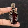 Red Fire Labradorite Pendant Copper Wire Wrapped Pendant Handmade Pendant Copper Wire Wrap Jewelry Original Gemstone Pendant Gift For Mother
