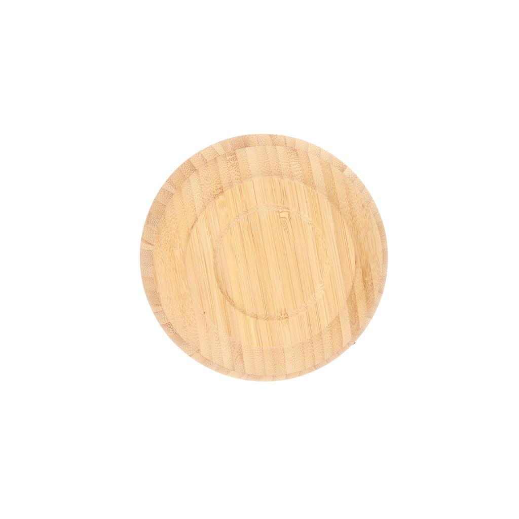 Bamboo Salad Bowl Round Serving Bowl Natural Wood Dishware for Fruit Snacks Appetizers