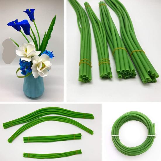 Удобная трубка на стебле цветка, зеленая, прочная, своими руками