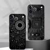 Чехол-бампер с рисунком печатной платы для iPhone 17,16,15,14,13,12,11 Plus,Pro Max,XS, Мягкий силиконовый черный