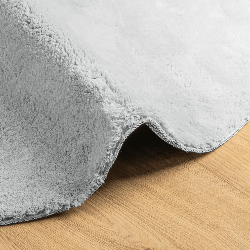 HUARTE Rug Short Pile Soft and Washable Gray Ø 80 cm