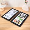 Wooden Photo Frame with 3 Openings Mat Home Office Wall Mount Horizontal Vertical Standing Desktop Decorative Collage Picture Display Frame