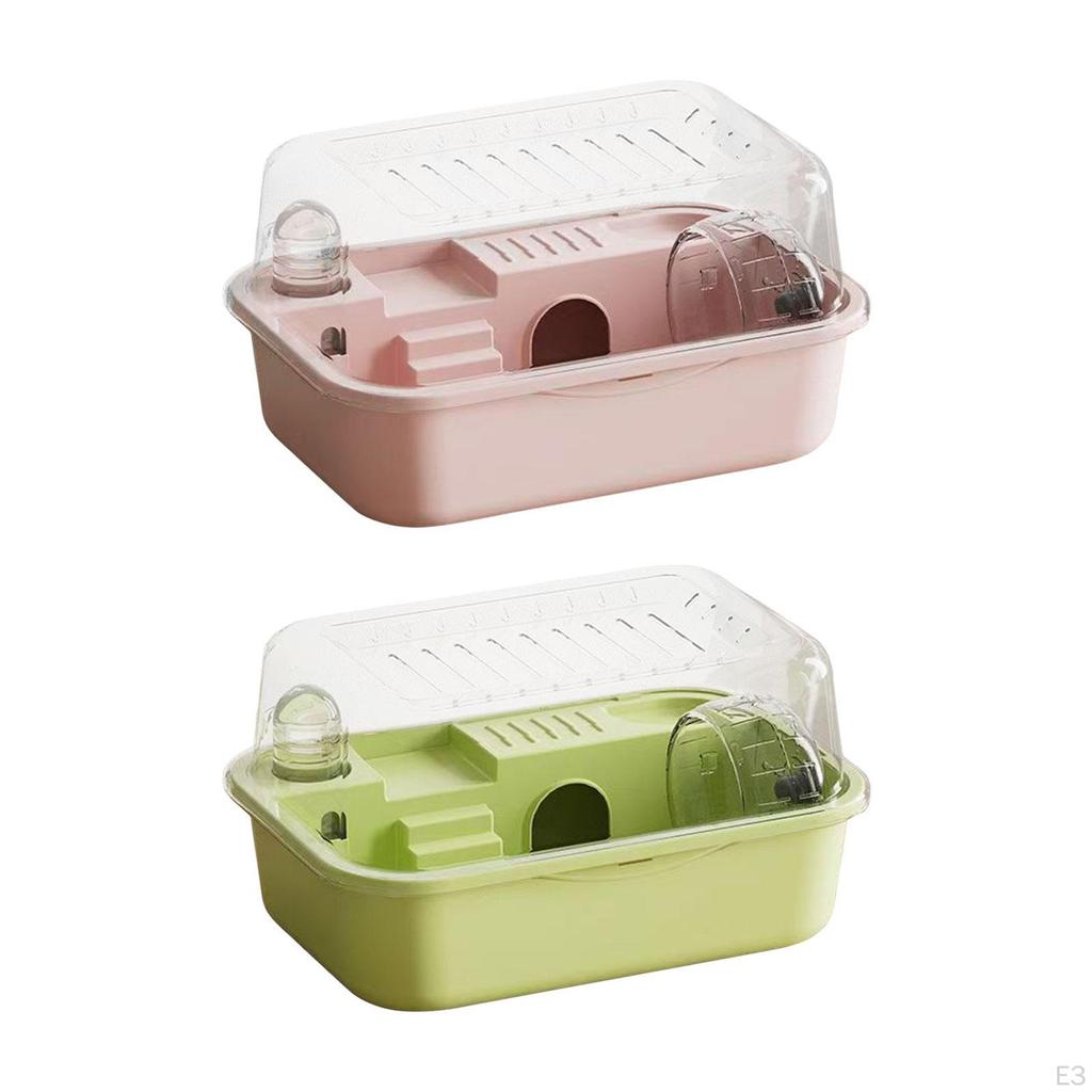 Habitat Hamster Cage Portable Openable Top Transparent House Small Animal for Rats