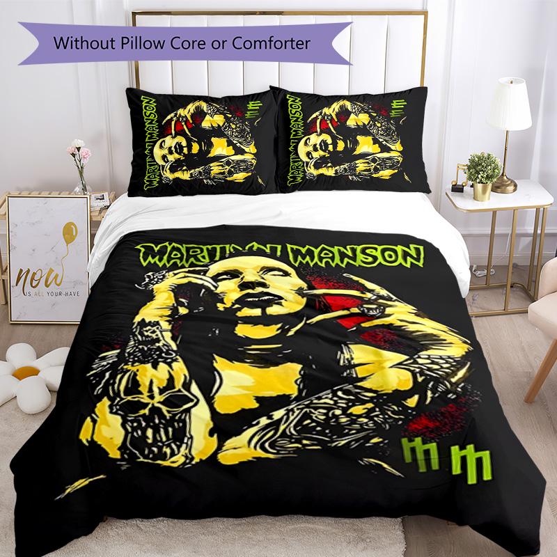 MARTINIMANSON 3pcs Bedding Set Duvet Cover Closure Includes 1 Duvet Cover & 2 Pillowcases for All Seasons Bedroom Home Dorm Decor