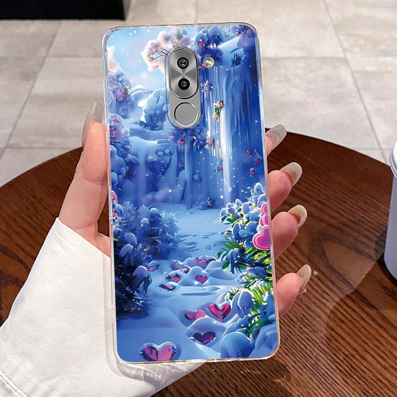 Гелевый чехол для Huawei GR5 2017 / Mate 9 Lite / Honor 6X Прозрачный силиконовый мягкий ТПУ задняя крышка Милый чехол для телефона с кошкой, кроликом, сердцем