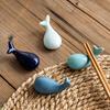 Cartoon Ceramic Chopsticks Holders Fish Whale Shape Chopsticks Holder Kitchen Art Craft Tableware Chopsticks Stand Pillow Holder