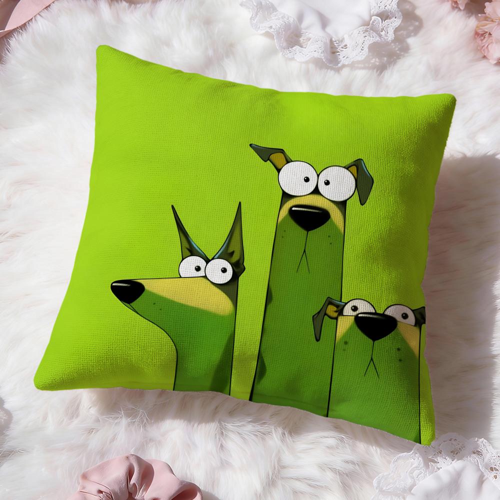 Мультяшная наволочка для подушки с доберманом Премиальный комфорт Двусторонняя наволочка - Дизайн "Два в одном" для любой комнаты и салона автомобиля