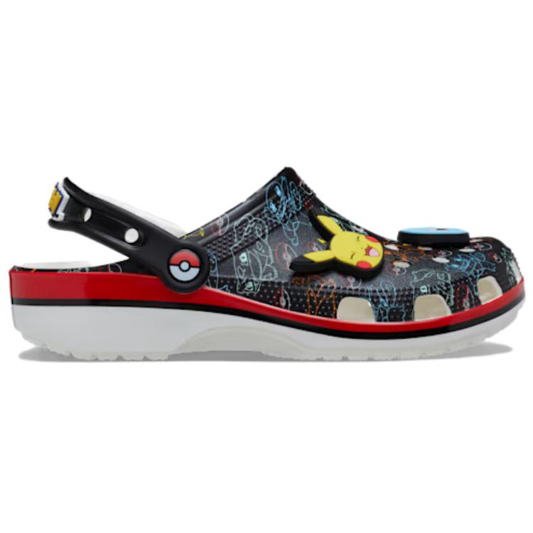 Crocs X Pokemon Классические клоги Черный Мультиколор Принт Комфортные вьетнамки Мужские 211343-90H
