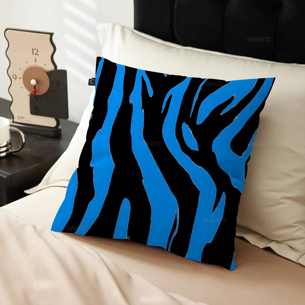 Black White Print Zebra Pillow Anime Pillow Sofa Bed Head Pillow Cover Cushion Cover 45X45 Cm Fashion