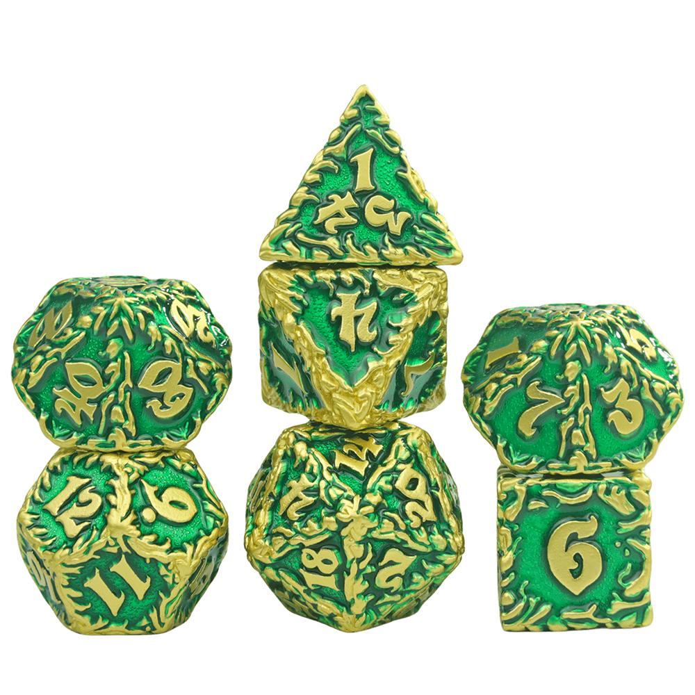 Металлические игральные кости 7 шт. Набор многогранных игральных костей DND для настольной игры DND Roll Playing, аксессуары для настольной игры