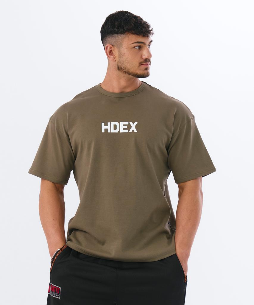 HDEX Главный логотип Свободная футболка с коротким рукавом