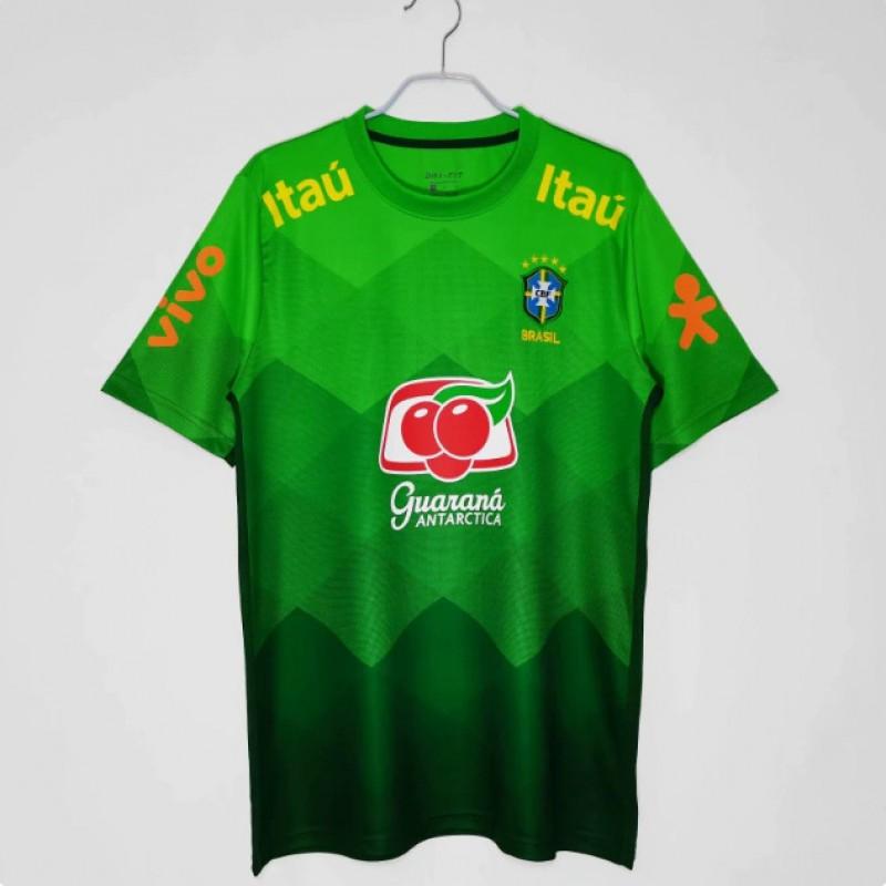 Brazil National Team Retro Soccer Jersey Men Women Short Sleeve Performance Sportswear Cycling Running Fitness