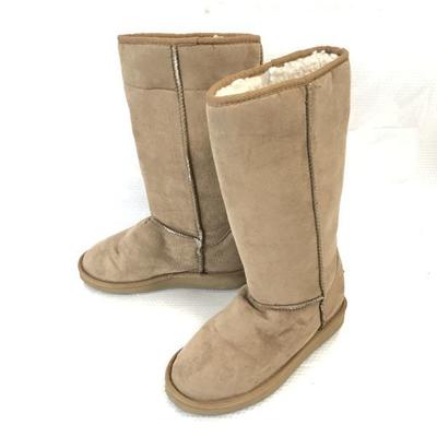 VANS Кожаные ботинки в стиле мутон женские 23.0 Коричневые туфли(ИСПОЛЬЗОВАЛ)