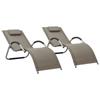 Day and Night - Day and Night Loungers 2 Units Textilene Gray Taupe and Gray