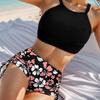2024 European-American Print Tankini Bikini with Shorts