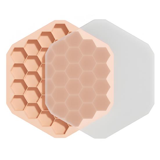 Силиконовые формы для льда с крышкой 37 ячеек Сотовые формы для льда для виски коктейлей Многоразовый ледогенератор Семейная вечеринка Барные принадлежности