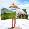 Grassland Horse Pattern Series Seaside Vacation Beach Towel Swimming Bath Towel Sports Towel