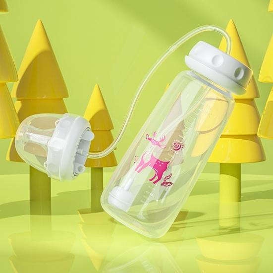 Бутылочка для кормления без рук, пищевой полипропилен, антиколиковая, с мягкой соской, нескользящим основанием, 240 мл, регулируемый угол, для комфортного кормления