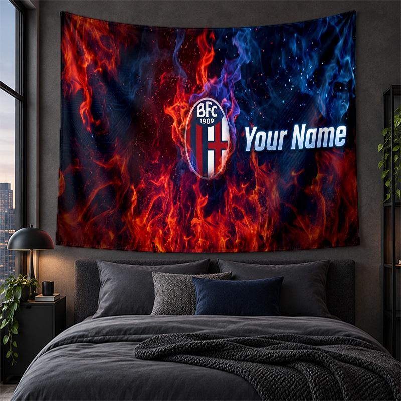 Personalized Tapestry Wall Hanging Bologna FC Pattern Art Background Cloth