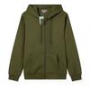 Unisex Hooded Zip-Up Sweatshirt With Embroidered Fish Lightweight Casual Pullover Fall