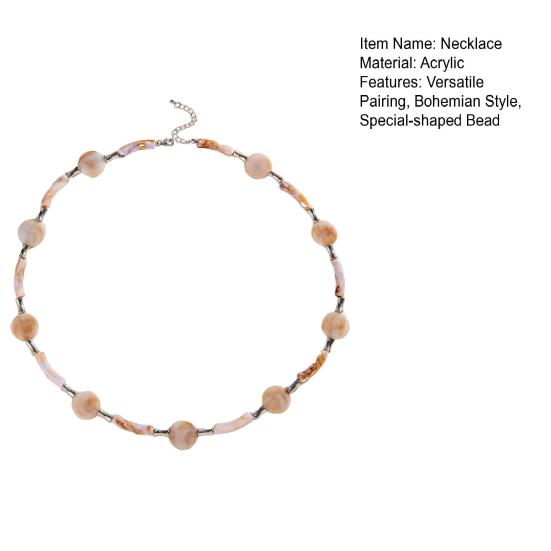 Women Bohemian Necklace Special-Shaped Beads Necklace Beach Necklace Jewelry for Daily Street Parties Vacations