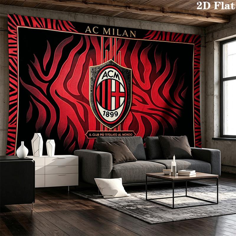 Настенный гобелен AC Milan Эстетичное настенное панно Печатное тканевое одеяло Декоративные гобелены для спальни гостиной Домашний декор