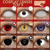 COD Hot Sale Cosplay Lenses 1 Pair Halloween Cosplay Contact Lenses for Eyes White/Black/Red 14.5mm Softlens
