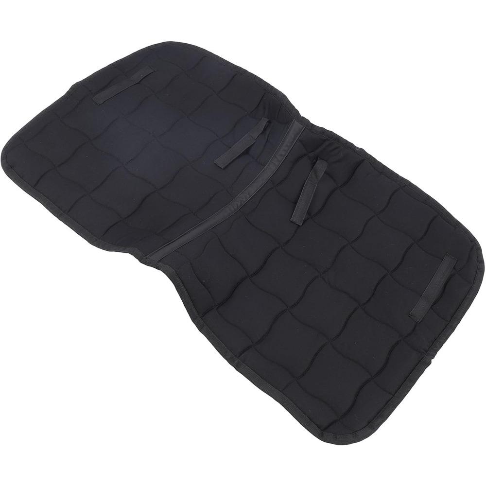Saddle Pad for Horses Breathable Comfortable Professional Saddle Cloth Riding Equipment for Jumping Training Coffee and Black 98x57cm