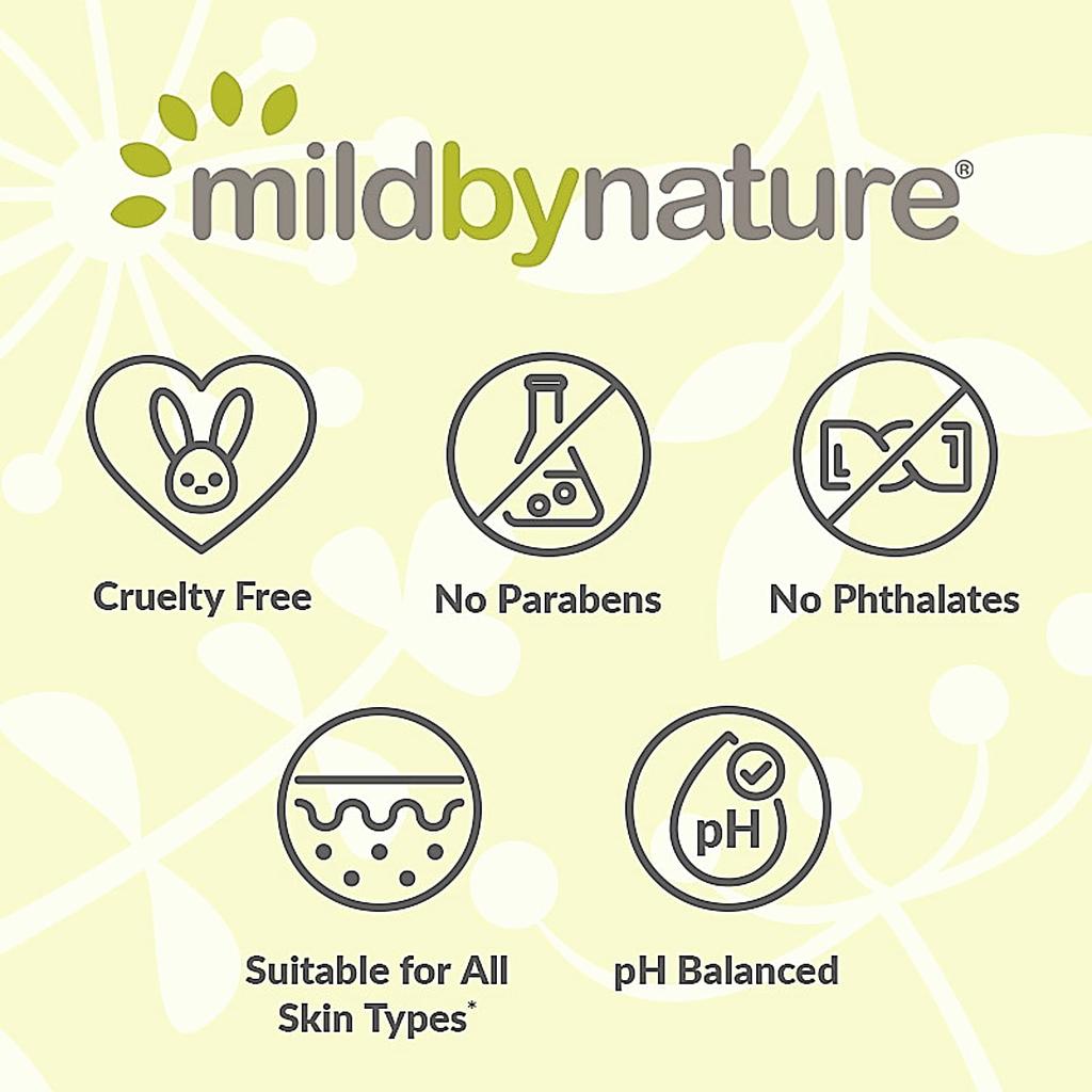 Mild By Nature Портативное дезинфицирующее средство для рук, без спирта, лемонграсс, 2 жидких унции (60 мл)