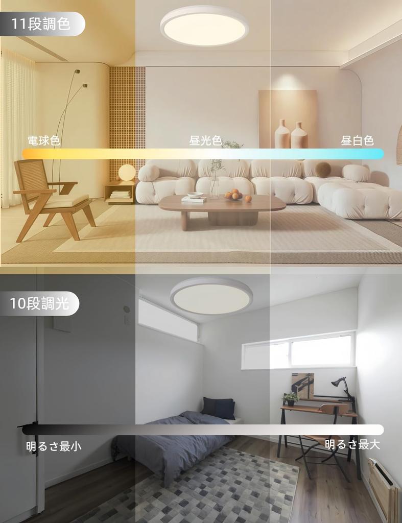 Jiaqihong5 LED Ceiling Light, Indoor, Slim, Round, 30cm, 28W, Lightweight, Stepless Dimming and Color Adjustment, Warm White and Daylight White,