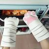 1 пара изолированных перчаток в виде кошачьих лапок Милые перчатки для духовки с кошачьими когтями Термостойкие перчатки для выпечки в микроволновой печи Кухонные принадлежности