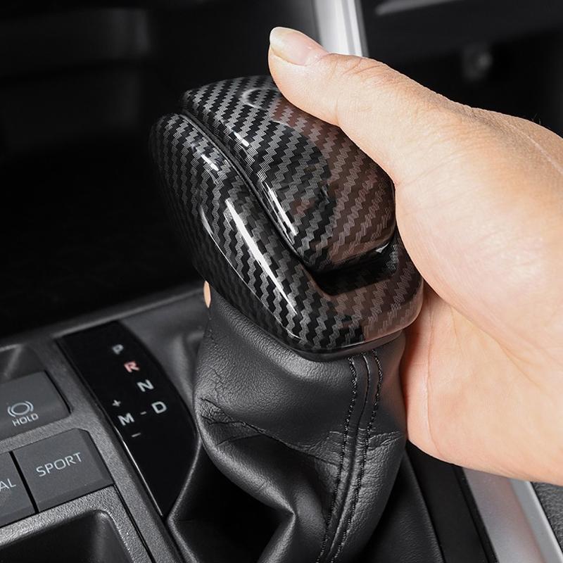 Автомобильная ручка переключения передач, ручка, накладка, наклейка, аксессуары для интерьера, АБС-пластик, карбон для Toyota Highlander Kluger  