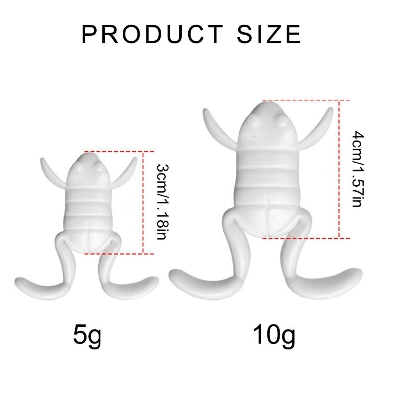 5 шт. Приманки-лягушки Мягкая искусственная плавающая приманка Имитация лягушек Приманки Поверхностные плавающие приманки Простые в использовании