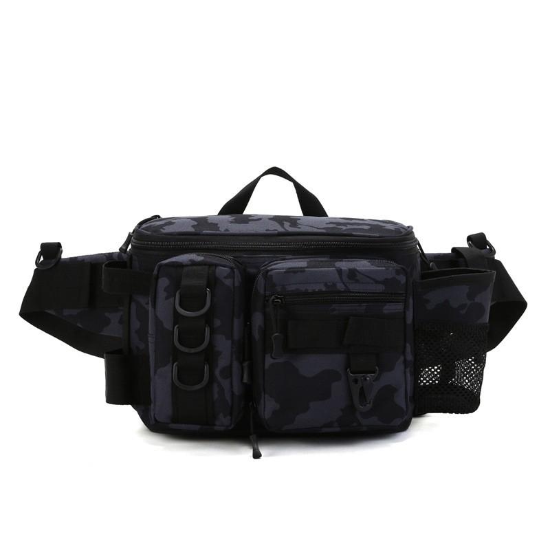 Multi-Compartment Fishing Waist Pack With Waterproof Design Lure Rod Storage Tackle Organization Nylon Outdoor Gear