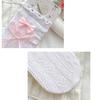 1Pair Lace Stockings Fairyism Sweat Absorption Sweet Middle Cylinder Korean Series Transparent Pile Socks Butterfly Knot