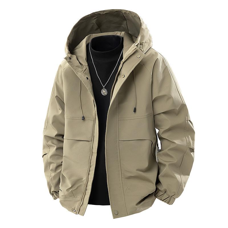 Рабочая куртка Мужская с капюшоном Весенняя Новая Молодежная Куртка Мужская Куртка с капюшоном