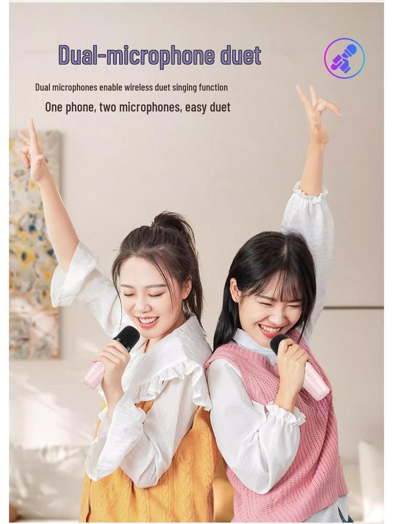 Z1 Портативная Bluetooth колонка и микрофон «все в одном» со светодиодной подсветкой